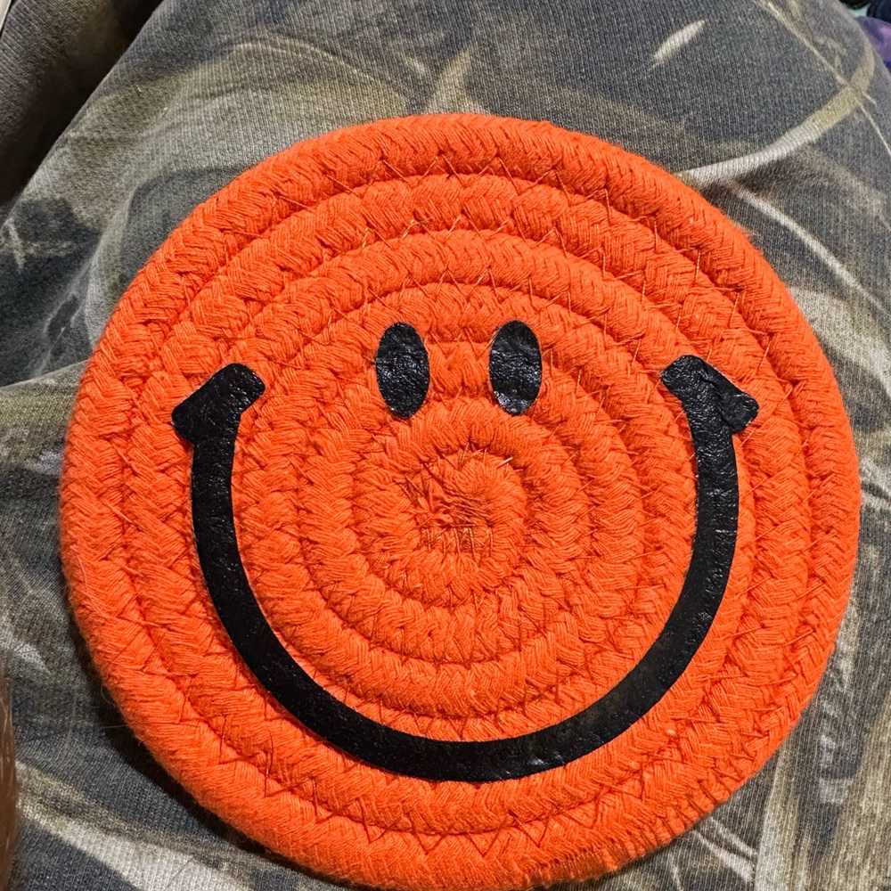 Orange Smiley Face Coaster